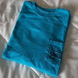 Mens Turquoise O'Neill Graphic Tee w/ Chest Pocket
